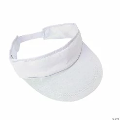 Flash Sale ❤️ Bulk DIY White Cotton Visors - 48 Pc. 👍
