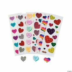 Cheap 👍 Bulk Valentine Sticker Sheet Assortment - 100 sheets 😍
