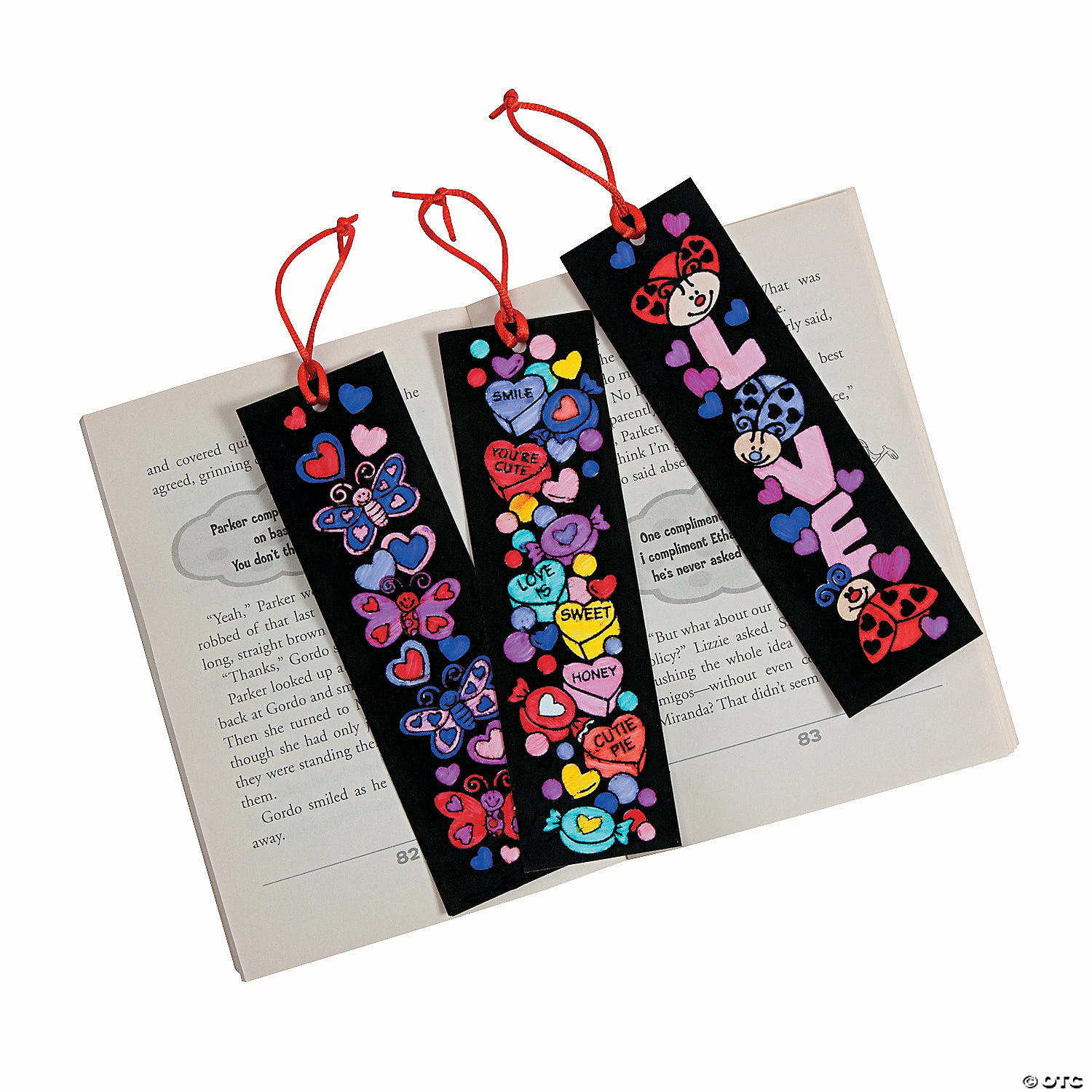 Deals βοΈ Color Your Own Fuzzy Valentine Bookmarks - 12 Pc. π - Image 2