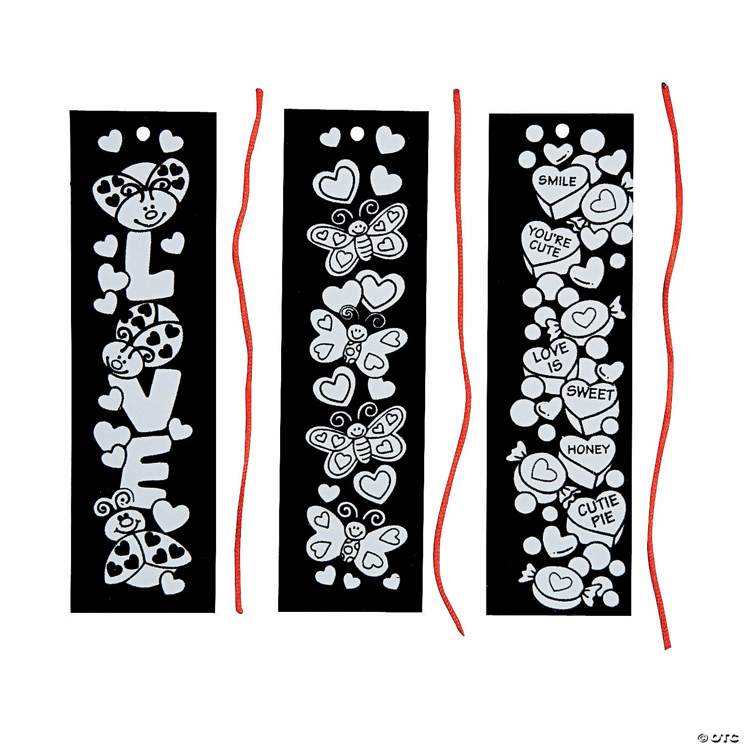 Deals βοΈ Color Your Own Fuzzy Valentine Bookmarks - 12 Pc. π