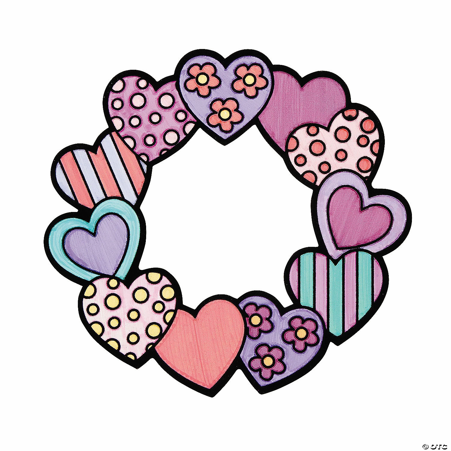 Promo ๐ Color Your Own Fuzzy Valentine Wreaths - 12 Pc. โจ