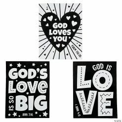 New π₯° Color Your Own Godβs Love Fuzzy Posters - 24 Pc. π