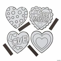 Buy ⭐ Color Your Own Heart Magnets - 12 Pc. 🛒