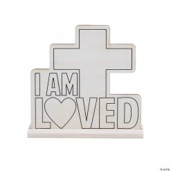 Wholesale ⌛ Color Your Own I Am Loved Tabletop Signs - Makes 12 🔥