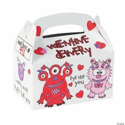 Budget 😍 Color Your Own Monster Valentine Boxes - 12 Pc. 🔔