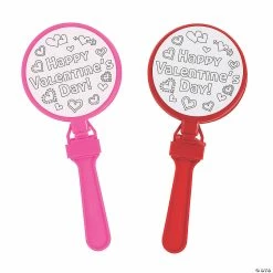 New π― Color Your Own Valentine Clappers - 12 Pc. π