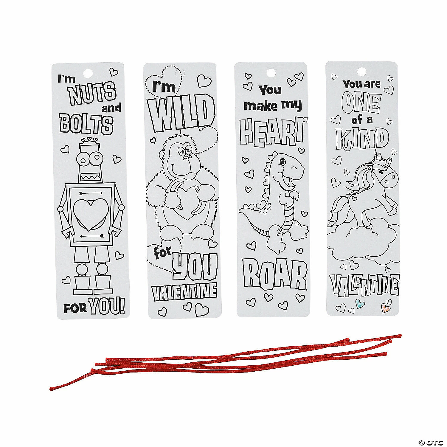 Flash Sale 🔥 Color Your Own Valentine’s Day Bookmarks - 12 Pc. 🤩