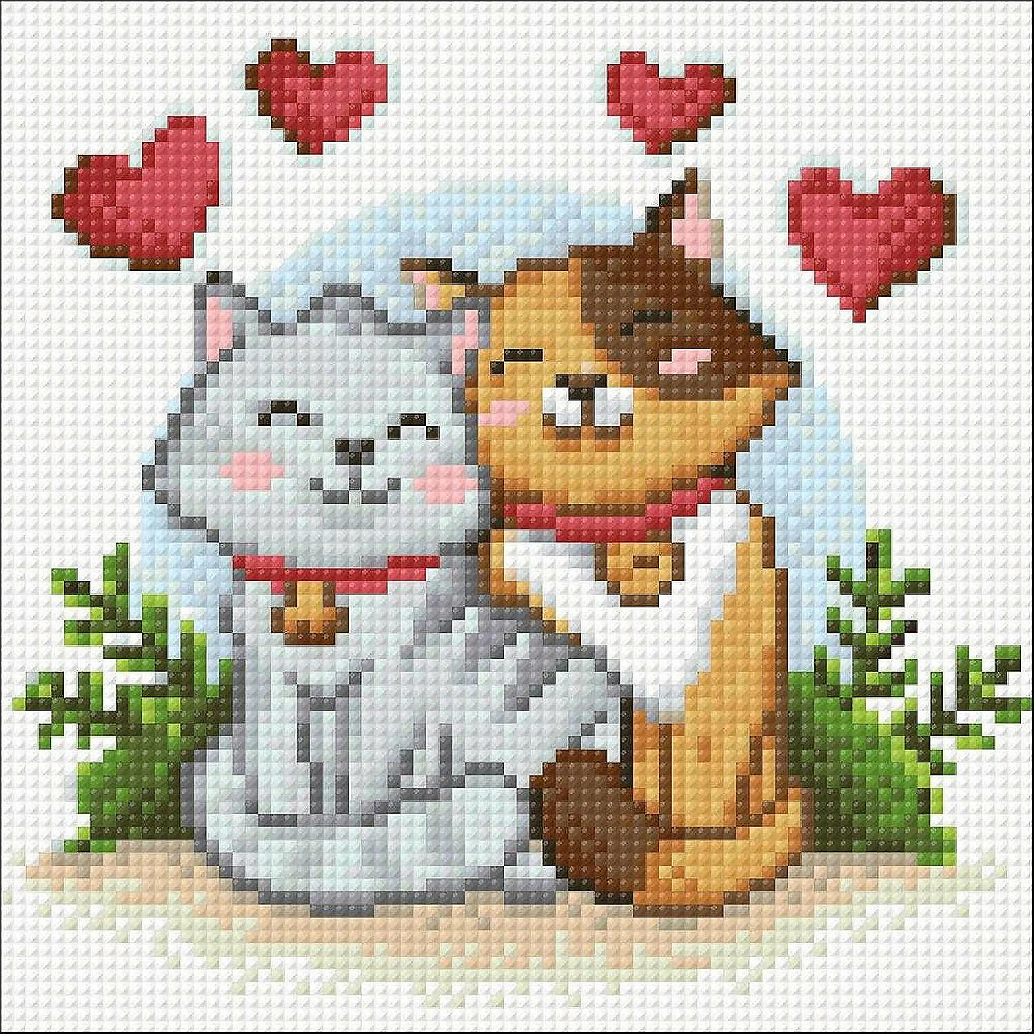 Top 10 🔔 Crafting Spark (Wizardi) - Cat Love CS2696 7.9 x 7.9 inches Crafting Spark Diamond Painting Kit ❤️