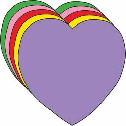 Wholesale ⌛ Creative Shapes Etc. - Heart Assorted Color Creative Cut-outs- 3" 👏