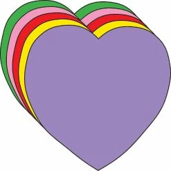 Promo ❤️ Creative Shapes Etc. - Heart Large Assorted Color Creative Cut-outs- 5.5” 🔥
