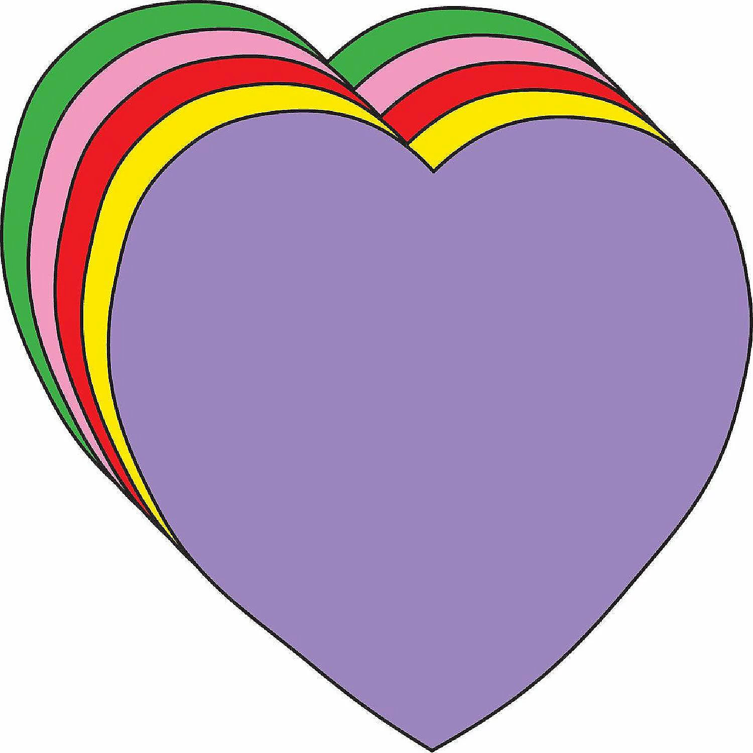 Promo β€οΈ Creative Shapes Etc. - Heart Large Assorted Color Creative Cut-outs- 5.5β π₯