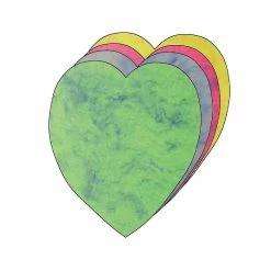 New 🤩 Creative Shapes Etc. - Heart Marble Assorted Color Creative Cut-outs, 5.5" 🛒