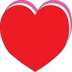 Best reviews of ๐ Creative Shapes Etc. - Heart Tri-color Super Cut-outs- 8โ X 10โ ๐