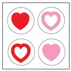 Best deal โ๏ธ Creative Shapes Etc. - Incentive Stickers - Tri-color Hearts ๐งจ