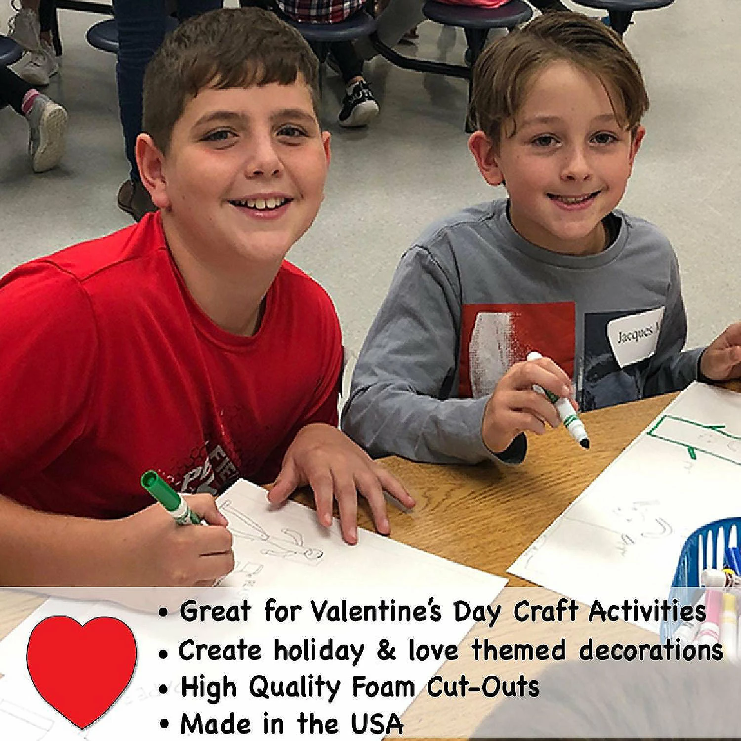 Cheap β Creative Shapes Etc. - Large Single Color Creative Foam Craft Cut-outs - Heart π - Image 4