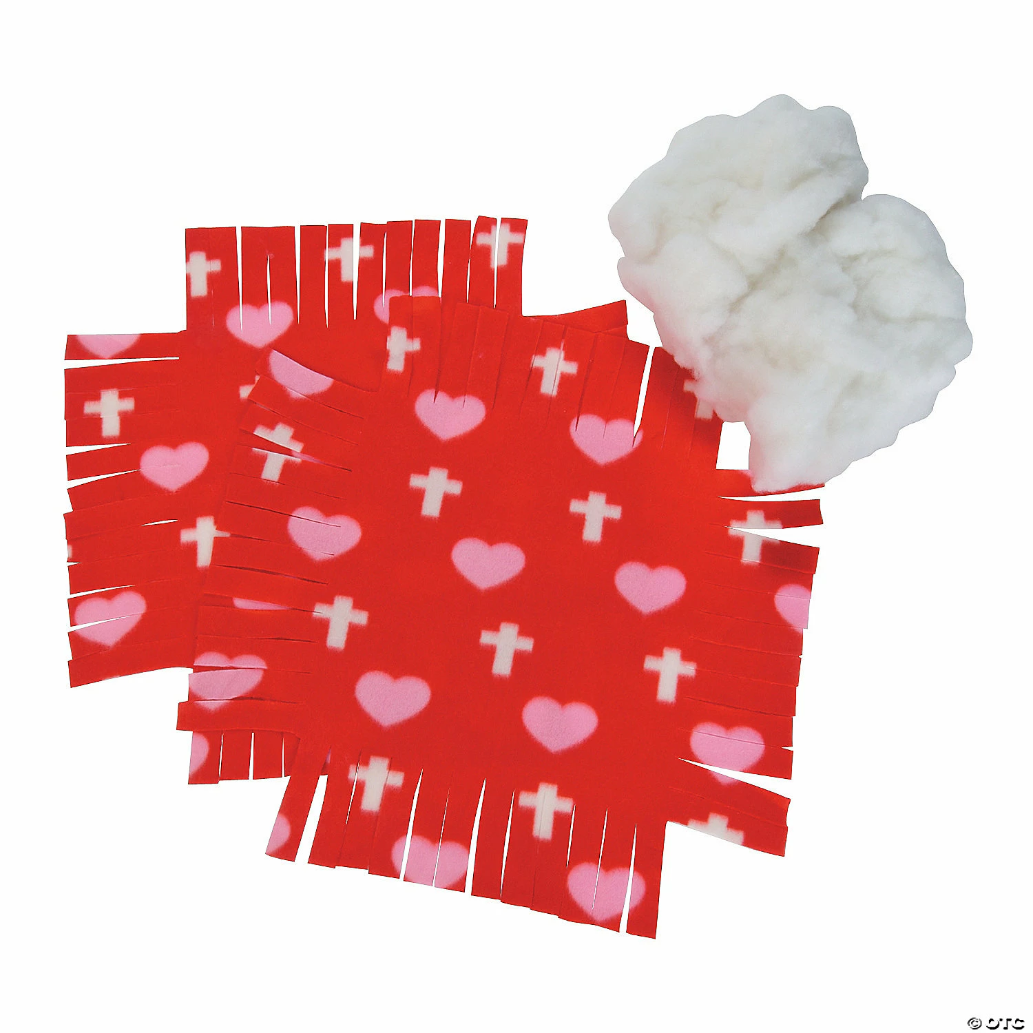 Best Pirce ⌛ Cross Print Tied Fleece Pillow Craft Kit - Makes 6 ❤️ - Image 2