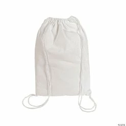 Cheapest ๐ DIY Medium White Canvas Drawstring Bags - 48 Pc. ๐