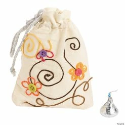 Wholesale ❤️ DIY Mini Canvas Drawstring Bags - 48 Pc. 👍