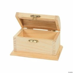 Outlet β€οΈ DIY Unfinished Wood Treasure Boxes - 12 Pc. π