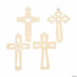 Promo ๐งจ DIY Wood Wall Crosses - 12 Pc. โ