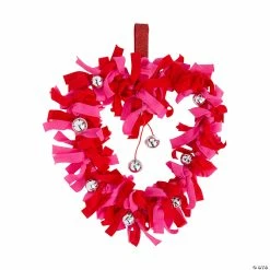 Best deal 🎉 Fleece Tied Valentine Heart Wreath Craft Kit - Makes 3 🧨