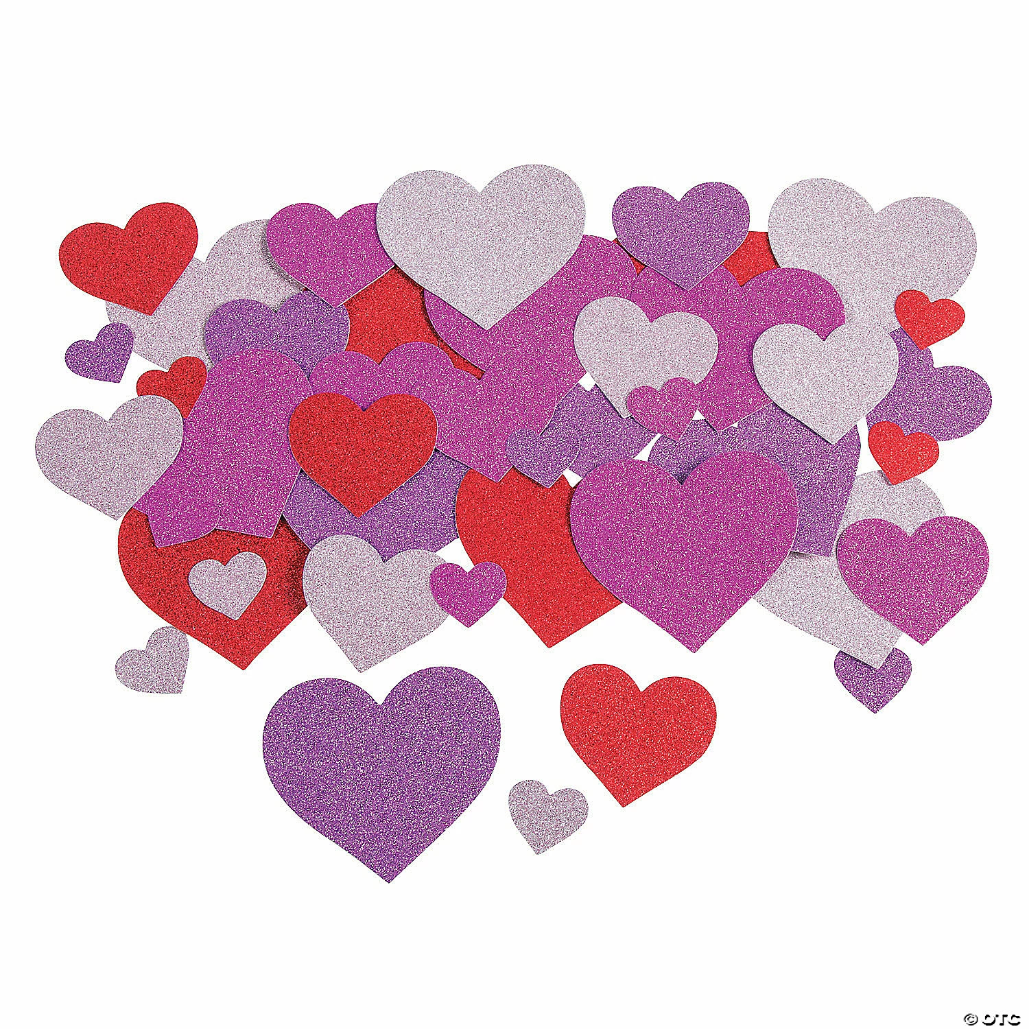 Coupon ๐ฅฐ Glitter Paper Heart Shapes - 48 Pc. โค๏ธ