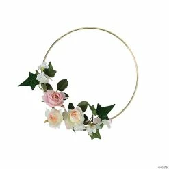 Flash Sale ❤️ Gold Hoop Decoration with Pink Floral Accents ❤️