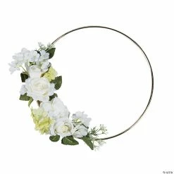 Best Sale 👏 Gold Hoop with White Floral Accent 🌟