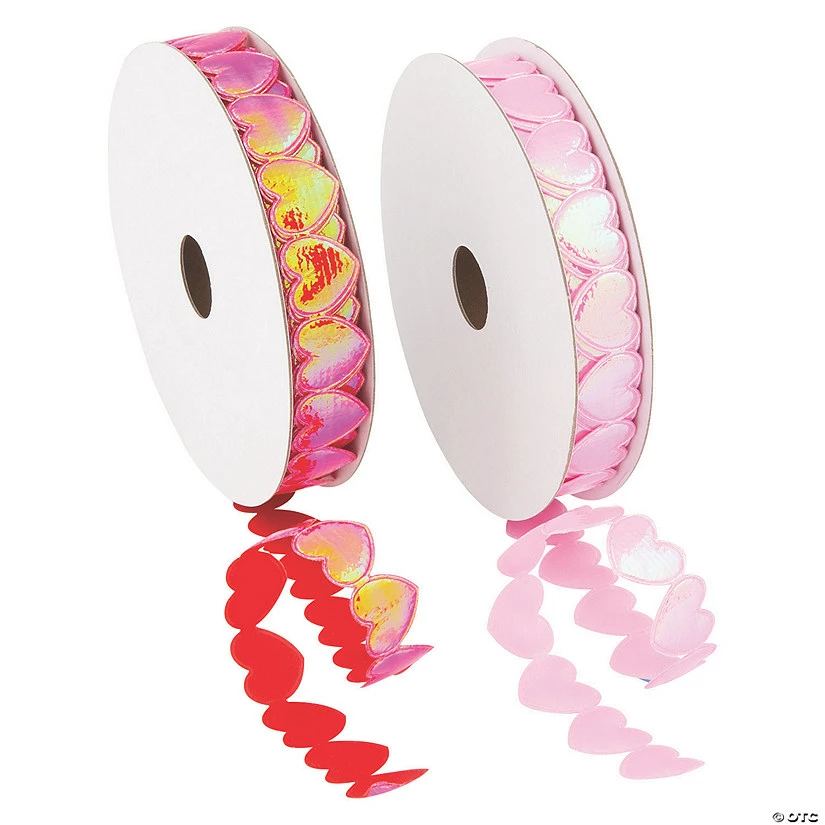 Discount π Heart-Shaped Die-Cut Ribbon - 5/8" - 2 Pc. π