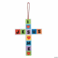 Wholesale 👍 “I Love Jesus, Jesus Loves Me” Cross Craft Kit- Makes 12 🤩