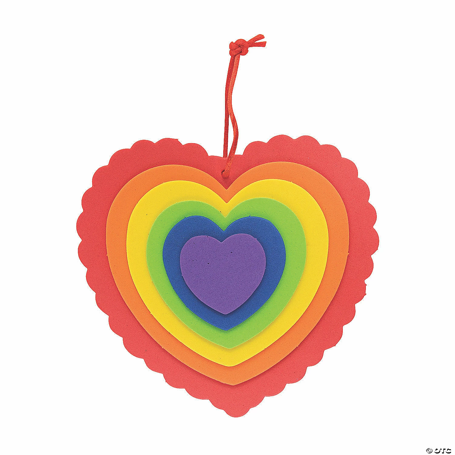 Outlet π Layered Rainbow Heart Ornament Craft Kit - Makes 12 π
