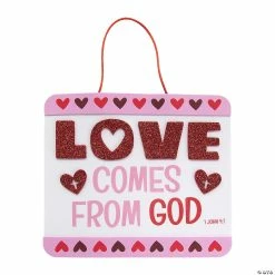 Promo ๐ฅฐ Love Comes From God Sign Craft Kit - Makes 12 ๐