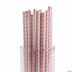 Discount 🔔 Chevron Paper Straws - 24 Pc. ⭐