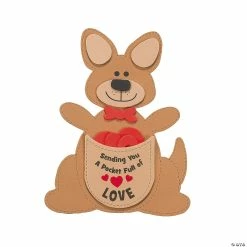 Hot Sale 🧨 Pocket Full of Love Kangaroo Valentine Craft Kit - Makes 12 ✨