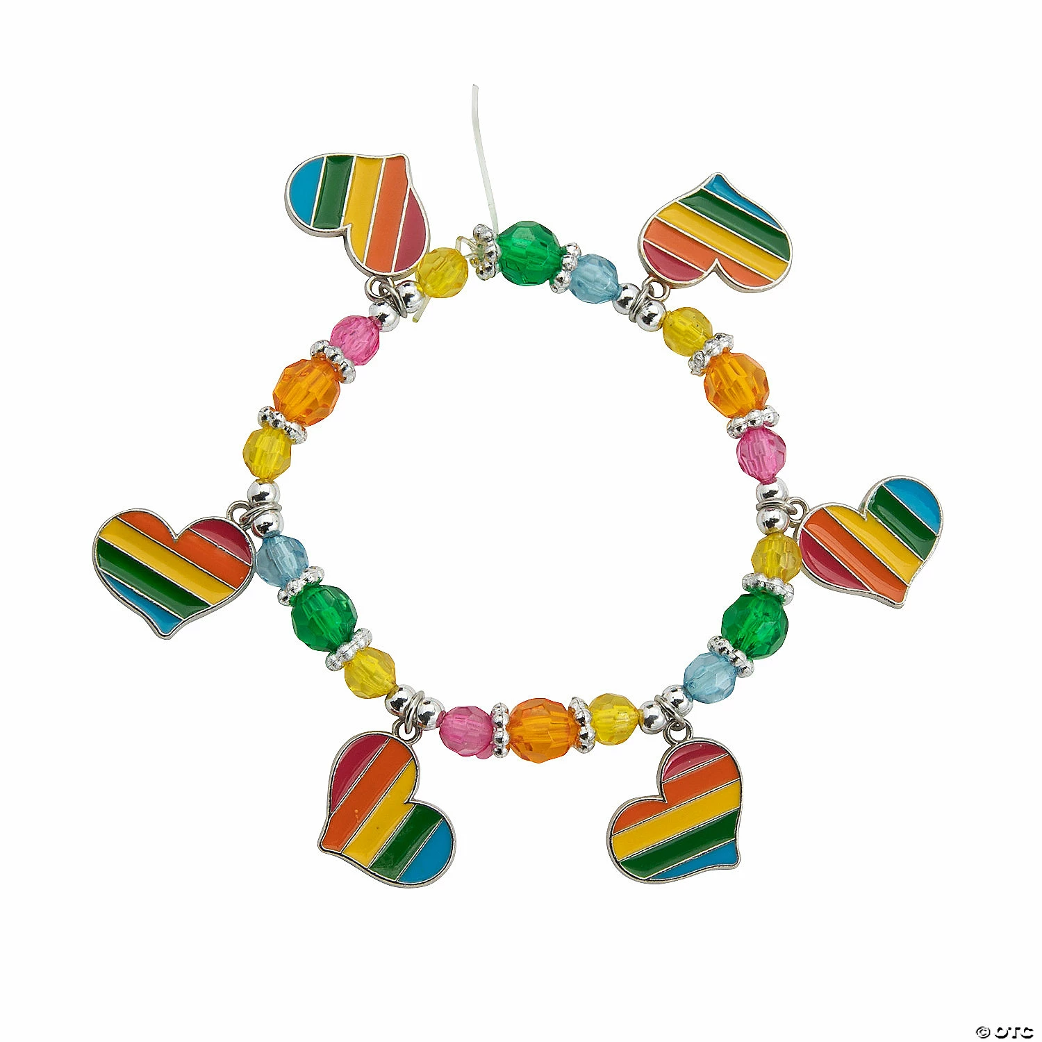 Promo π Rainbow Colors Beaded Charm Bracelet Craft Kit - Makes 12 π