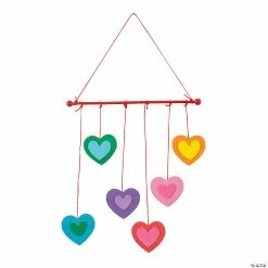 Best reviews of π Rainbow Hanging Heart Mobile Craft Kit - Makes 6 π€©