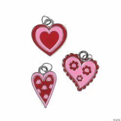 Flash Sale 🔥 Red & Pink Enamel Heart Charms - 24 Pc. 🛒