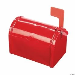 Brand new ⌛ Red Tinplate Mini Mailbox Favor Container 😉