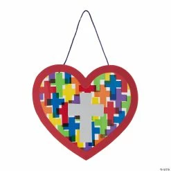 Discount 🔥 Religious Heart with Crosses Sign Craft Kit – Makes 12 ✔️