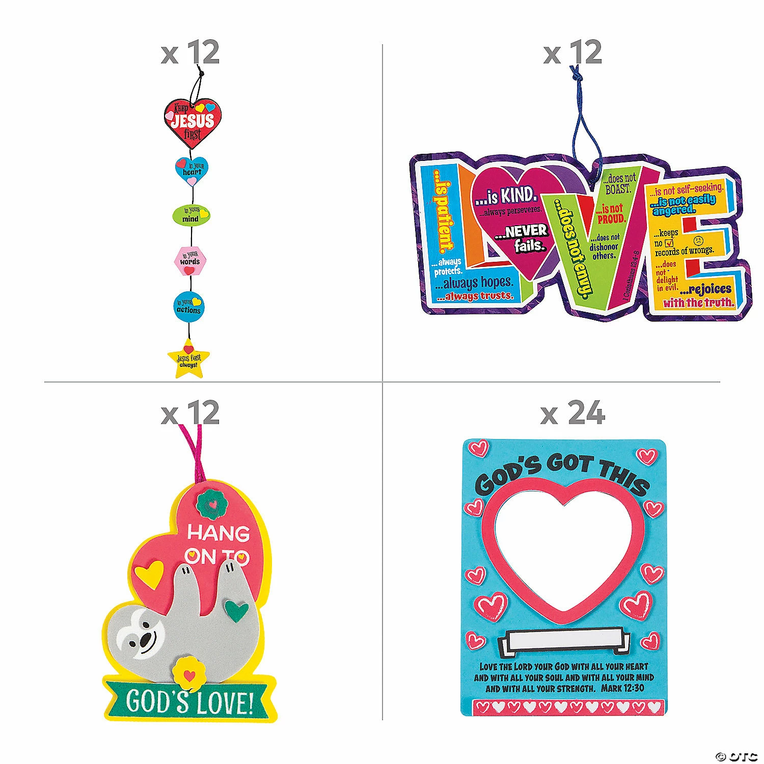 Budget 😍 Religious Valentine’s Day Bulk Craft Assortment - Makes 96 ⌛ - Image 2
