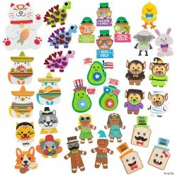 Cheap ๐ Ultimate Holiday Magnet Craft Kit Assortment โ Makes 120 ๐