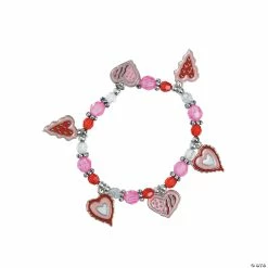 Best Pirce π Valentine Heart Charm Bracelet Craft Kit - Makes 12 π
