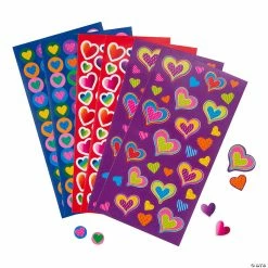 Promo 🧨 Valentine Heart Sticker Sheets - 24 Pc. 😉
