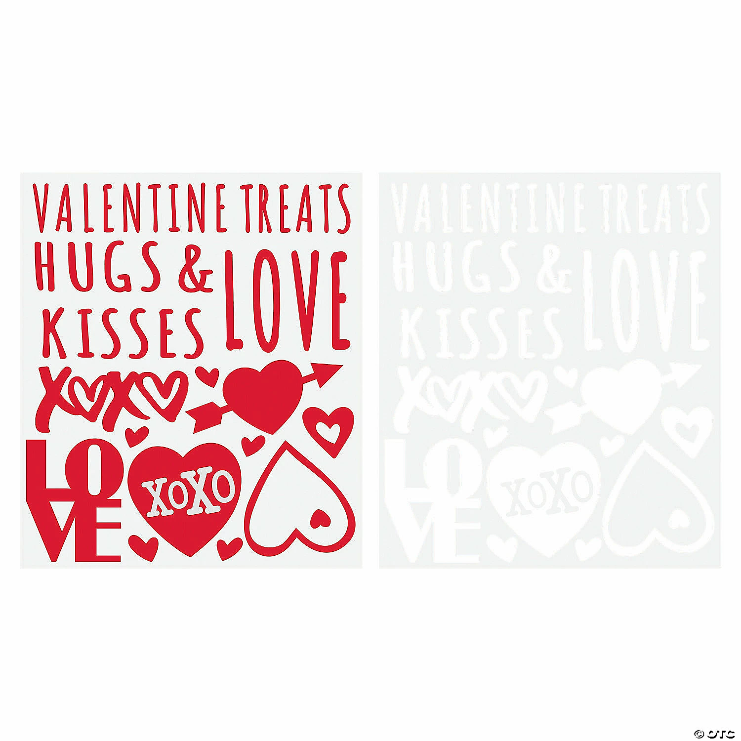 Promo π₯° Valentine Mason Jar Decals - 12 Pc. β