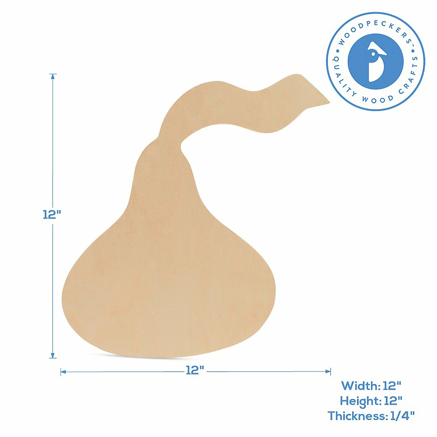 Best reviews of π Woodpeckers Crafts, DIY Unfinished Wood 12" Chocolate Kiss Cutout, Pack of 12 π - Image 3