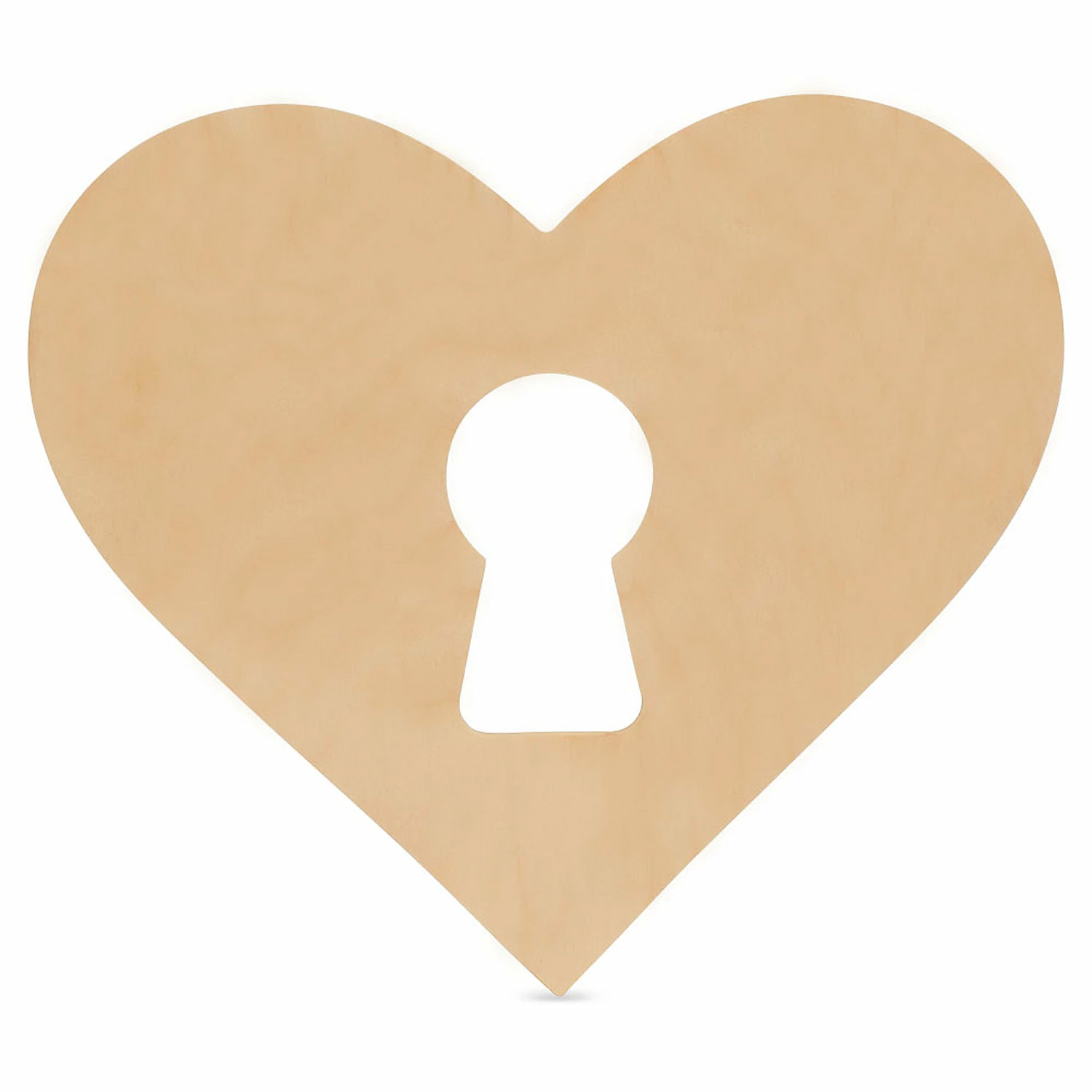Best Pirce 👍 Woodpeckers Crafts, DIY Unfinished Wood 12" Heart with Keyhole Cutout, Pack of 12 🔥